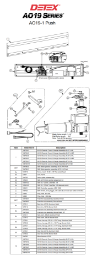 Detex AO19-1 Push Series Parts Diagram (RH Shown)